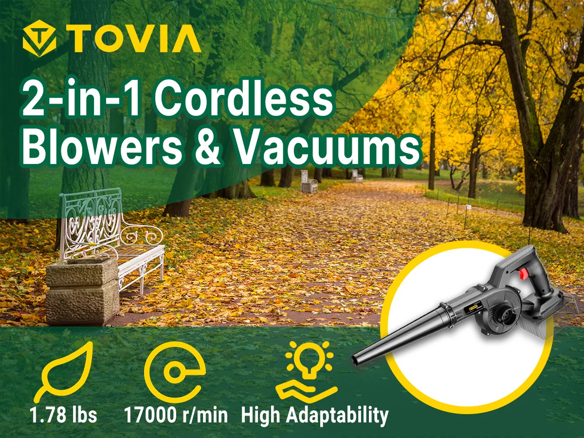 21V High Power 2-in-1 Blower & Vacuum | Multi-Function Electric Leaf Blower & Pet Hair Cleaner | Compatible with Makita 18V Batt