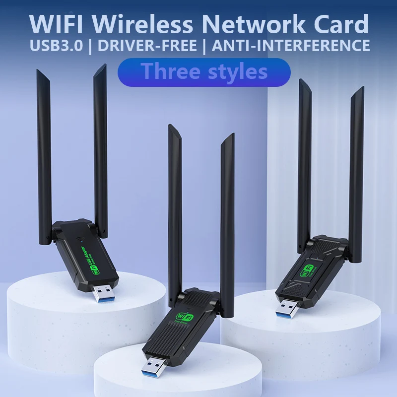 WiFi USB Adapter Dual Band 2.4G+5Ghz 1200Mbps Wi-Fi Dongle Receiver USB3.0 High-Speed Wireless Network Card Driver Free