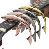 High Quality Zinc Alloy Metal Shark Guitar Capo Acoustic Electric Guitar Capo Quick Change Clip Bass Bridge Guitar Accessories