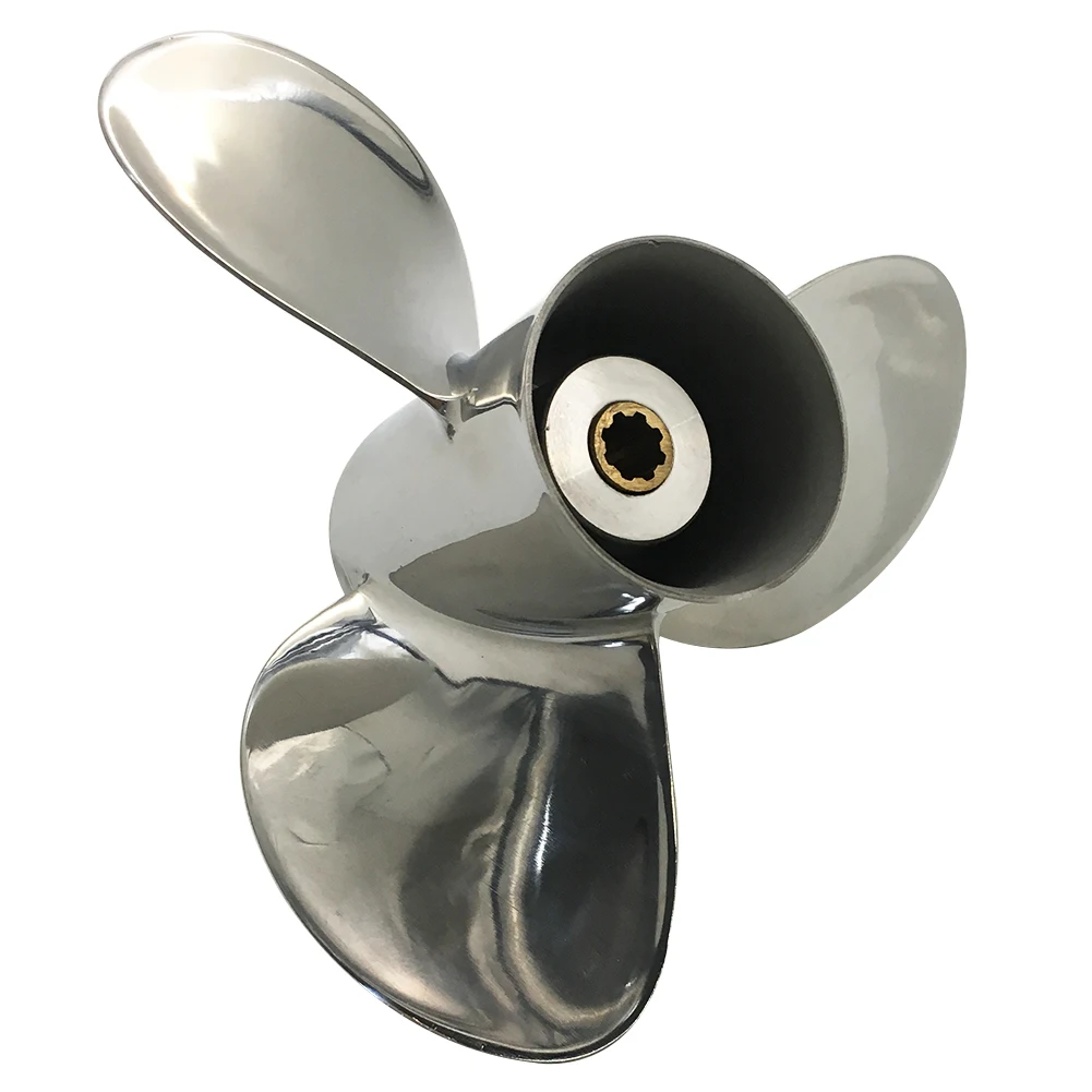 Boat Propeller 9 1/4x12 for Honda 10HP-20HP 3 Blades Stainless Steel Prop SS 8 Tooth RH OEM NO: 58133-ZV4-012AH 9.25x12