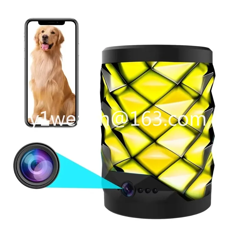 1080P high definition mini WiFi camera with RGB light portable speaker two-way remote intercom night vision