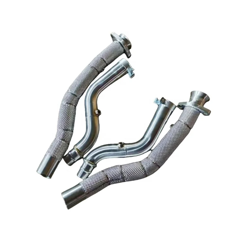 

SKYLEY Stainless Steel Exhaust Downpipe Straight for Jaguar F-type 5.0L with Heat Shield High Quality Exhaust Pipes