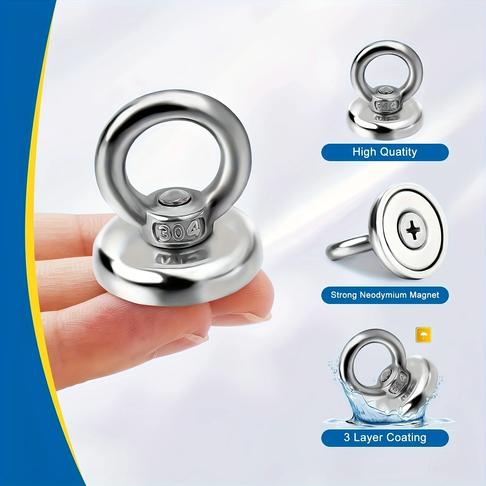 2 Stück D32 Hochleistungs-Magnethaken für Zuhause, Arbeitsplatz, Garage, Küche und Büro, Küchenartikel, günstige Sachen