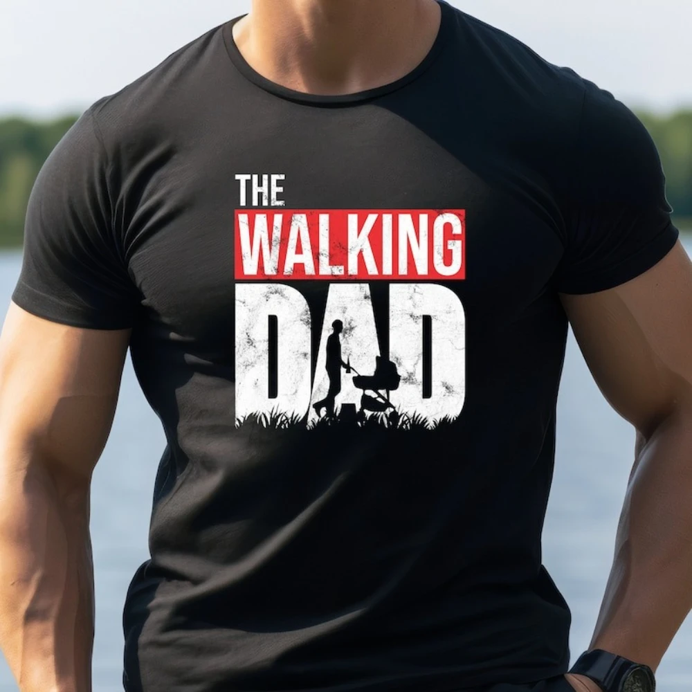 The Walking Dad Gift for Dad Father Funny Shirt Mens Daily Life Casual Cotton Short Sleeve Unique Father's Day Gift Clothing