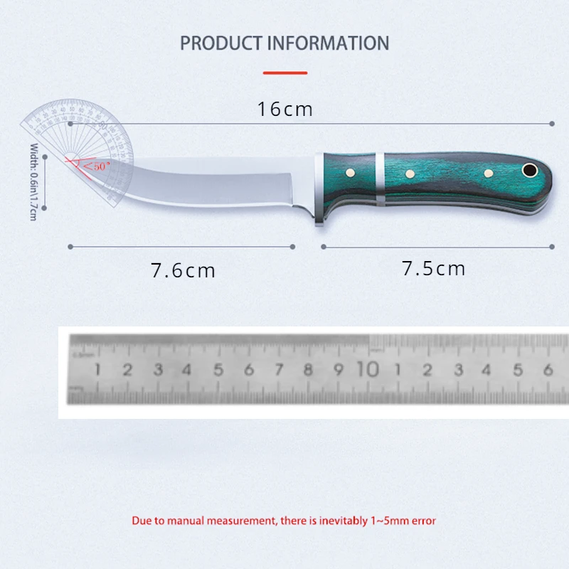 Small sharp fruit knife, high hardness multifunctional stainless steel portable dining knife, peeler knife, self-defense knife