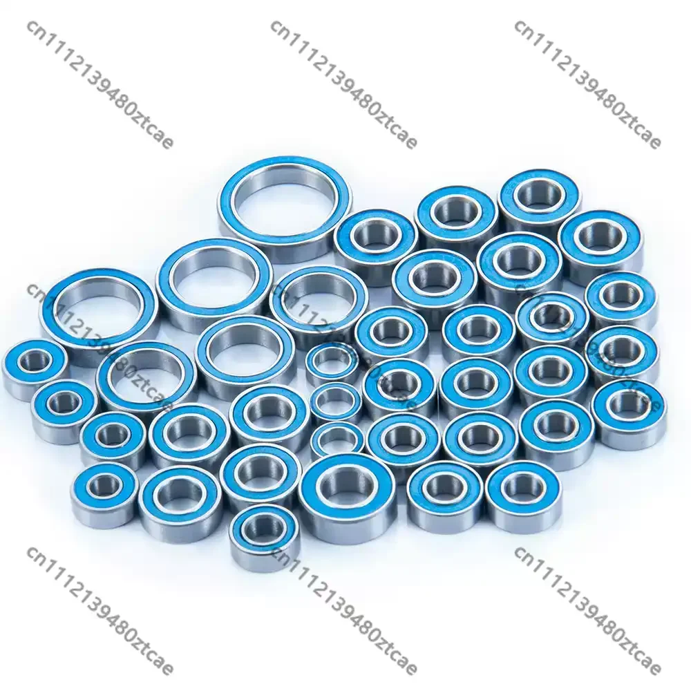 RC Crawler Full Blue Metal Ball Bearing Upgrade Kit 39Pcs Precision Rolling Bearing Modified Replacement Parts