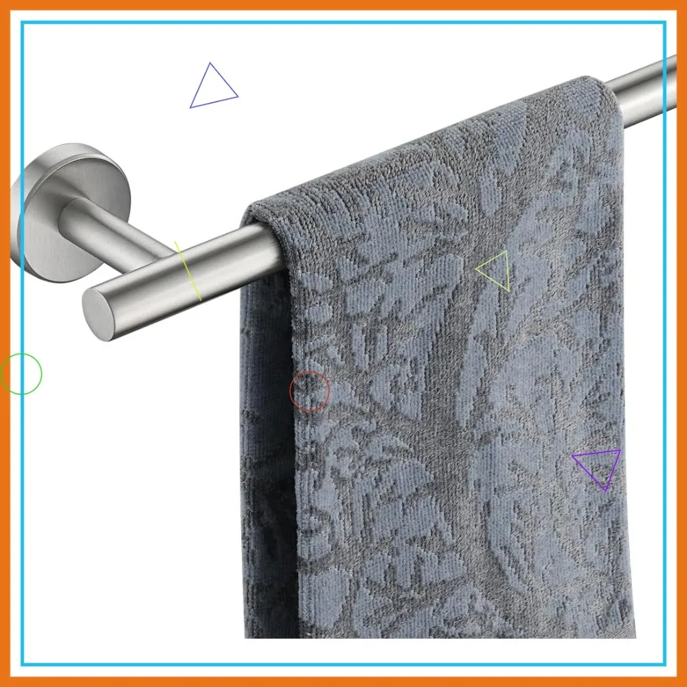 

39 Inch Stainless Steel Towel Rack, 1mm Thick Brushed Finish Wall Mount Bathroom Towel Holder with 36 Inch Usable Length
