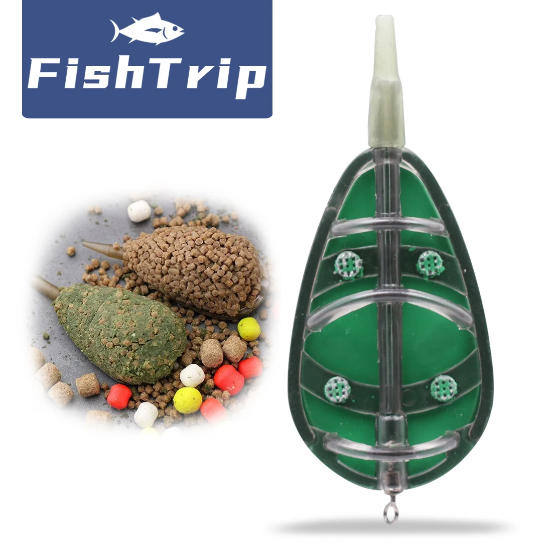 

FishTrip 3 шт. кормушка для карпа в леске плоские аксессуары для ловли карпа оборудование