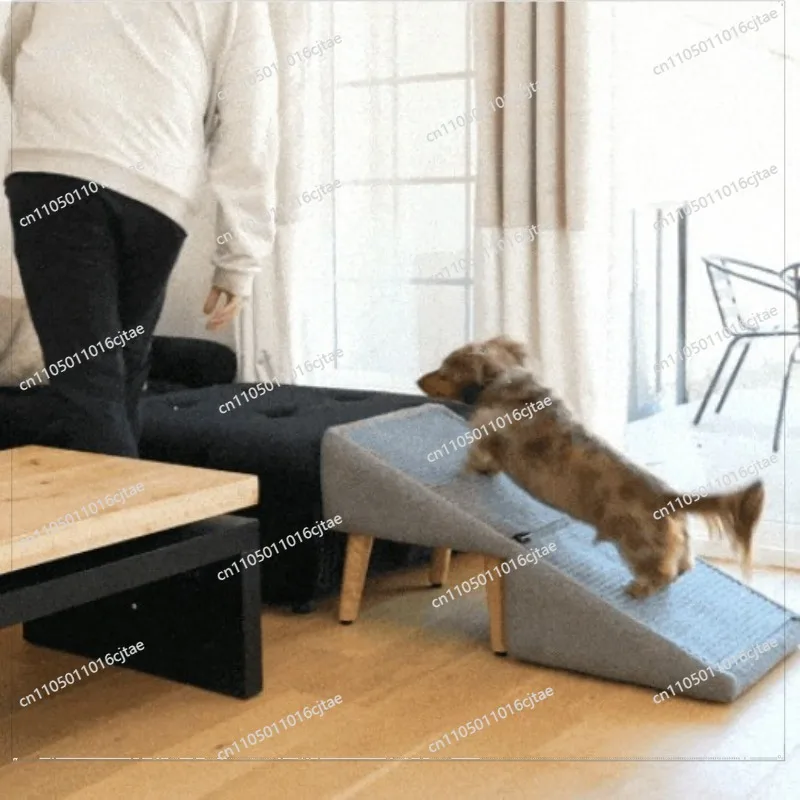 For Wooden Dog Pet Indoor Sofa Ladder Split Staircase Ramp Dual-purpose Wooden Feet E18