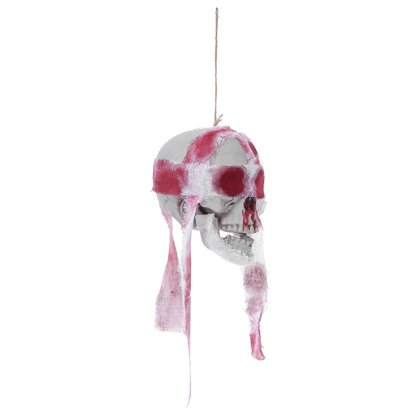 

Realistic Halloween Skull Prop Spooky Decorations Hanging Ghost Scary Head Sculpture Plastic Haunted House