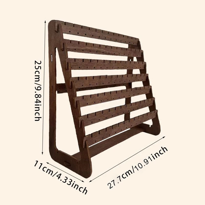 Mehrschichtiger Holz-Ohrringständer, Schmuckaufbewahrungsorganizer mit hoher Kapazität, Präsentationsregal für Zuhause, Wohnzimmer, Schlafzimmer, Schreibtisch – Detail 7