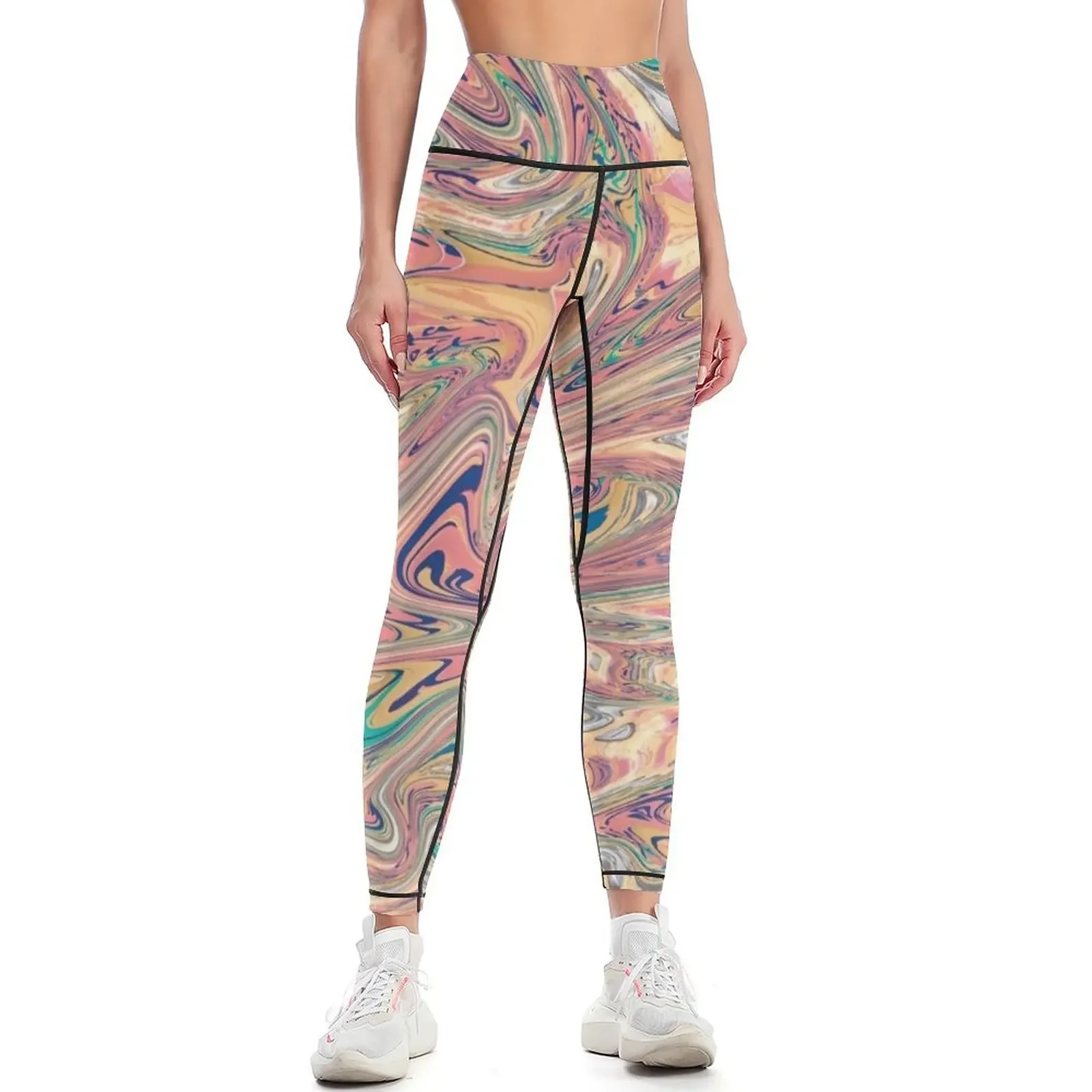 

LaCroix Pamplemousse Marble Leggings sportswear for gym legging push up gym sportswear woman Jogger pants Womens Leggings