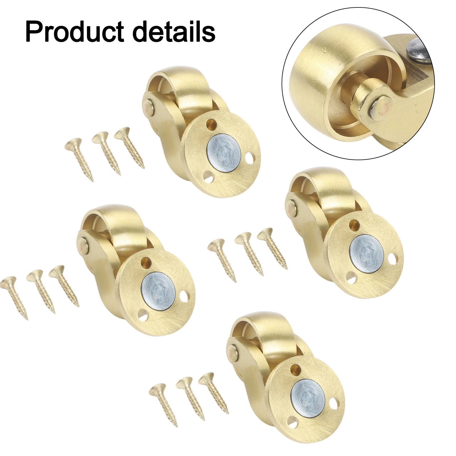 Furniture Caster 50*37*25mm 360 Rotating Casters Elegant Design Multi-Surface Compatibility Rust-Resistant Material