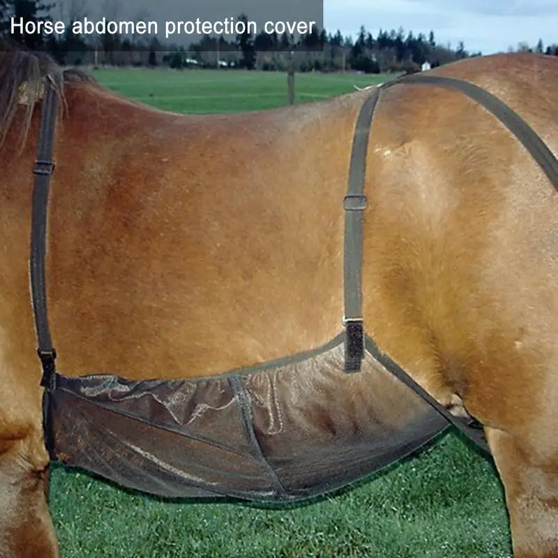 Horse Abdomen Protective Cover Horses Equipment Outdoor Anti-mosquito Net Comfortable Breathable Anti-scratch Protection Mesh