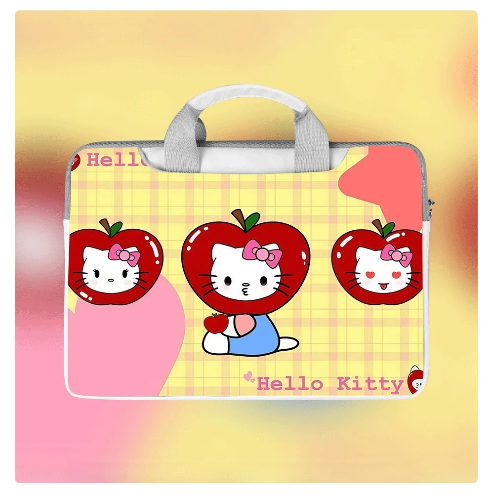 

Stylish Hello Kitty Laptop Case 12 13 14 15.6 Inch Soft PU Hand Crossbody Bag Suitable for Student Girls Birthday Christmas Gift