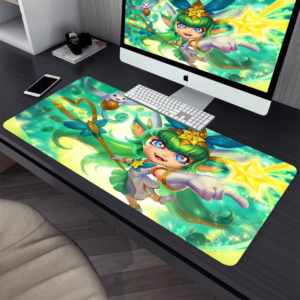 League of Legends Lulu Großes Gaming-Mauspad, Computer-Mauspad, PC, Gamer, Laptop, Mauspad, Büro-Mauspad, Tastaturmatte, Schreibtischunterlage