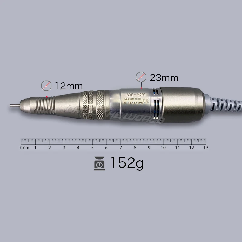 

Профессиональный OEM частная марка по индивидуальному заказу SDE H200 микродвигатель легкий металлический наконечник сверлильный станок для ногтей 35000 об/мин