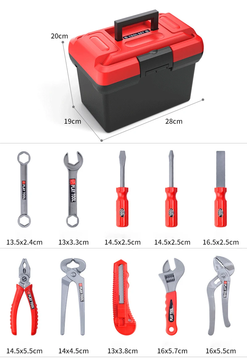 Kinder Toolbox Kit Pädagogisches Spielzeug Simulation Reparatur Werkzeuge Spielzeug Bohrer Kunststoff Spiel Lernen Engineering Puzzle Spielzeug Geschenke Für Jungen – Detail 21