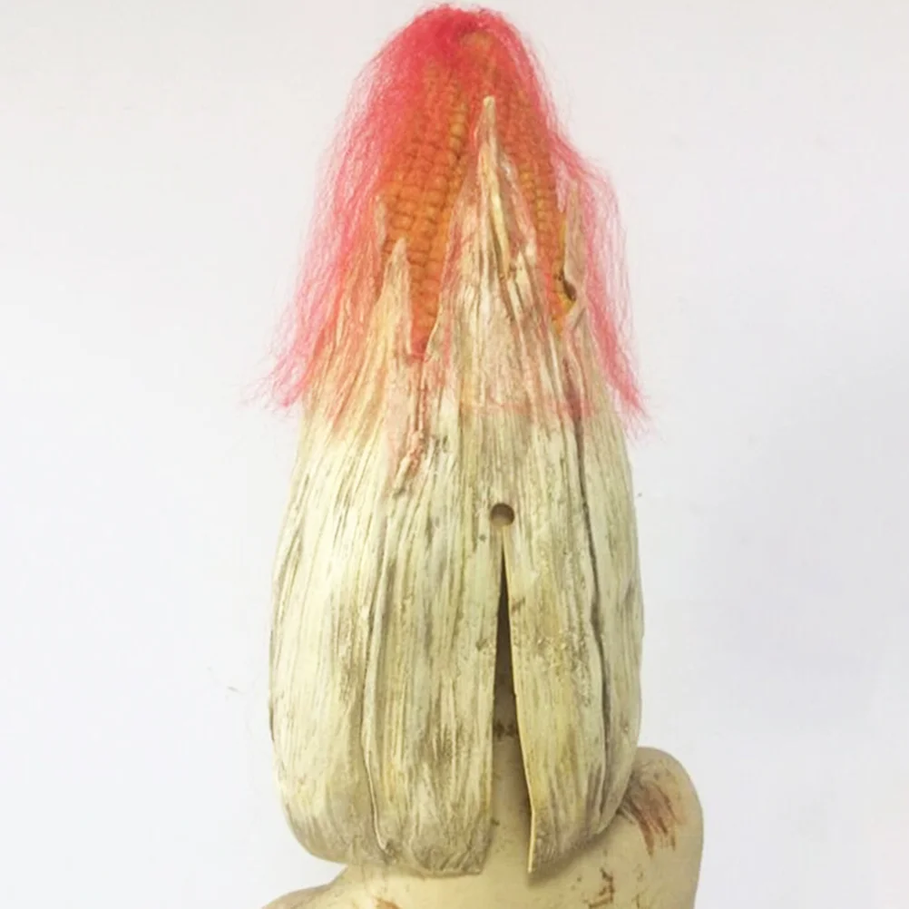 Divertida máscara de terror para Halloween, máscara de carnaval, Cara de maíz escalofriante, accesorio de disfraz para fiesta de maquillaje