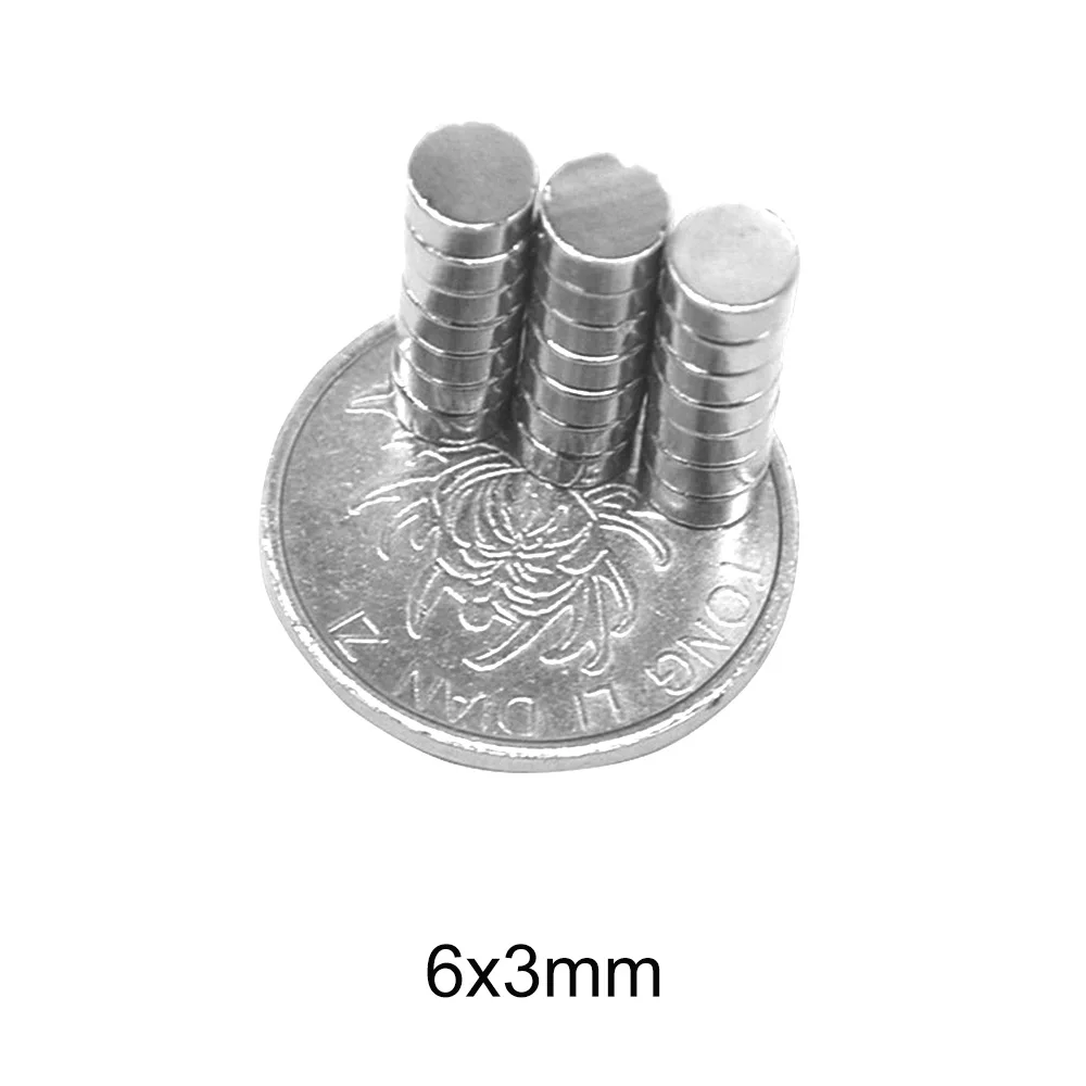 6mm X 3mm Small Round Powerful Magnet 6x3mm for Home Refrigerators, Offices DIY 6*3 Mm