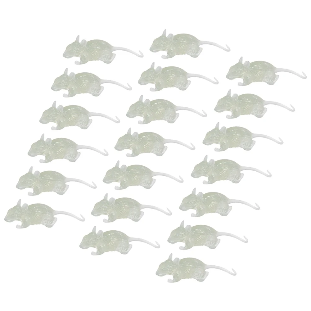 20 Pcs Mouse Tricky Rat Plastic Model Luminous Halloween Toys Prank Child Fake Prop