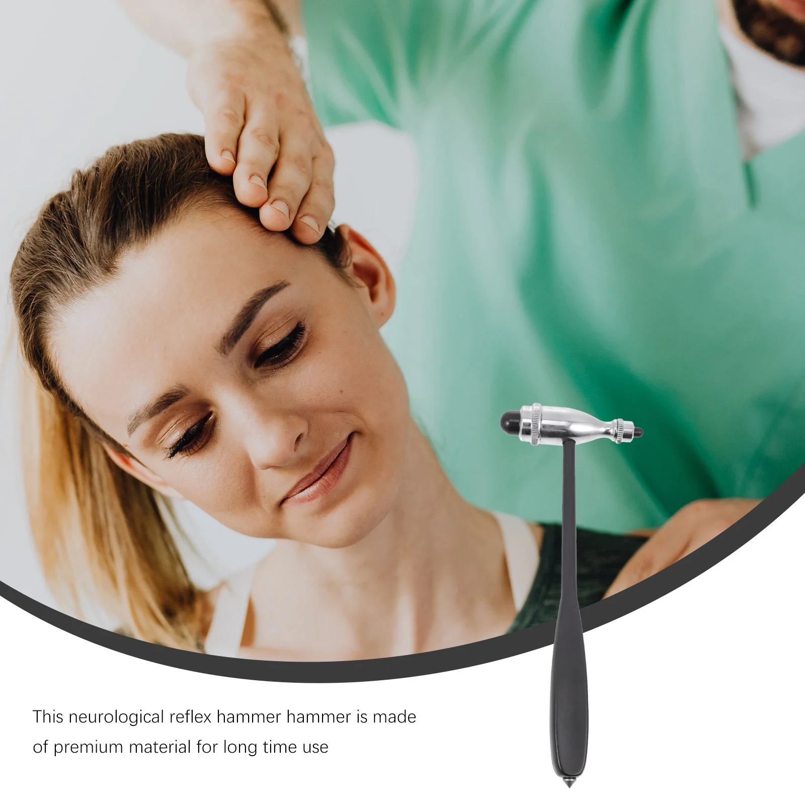 

1Pcs Multi-Function Double-Headed Plexor Zinc Alloy Neurological Reflex Hammer T-Shaped Diagnostic Testing Tool for Muscle and