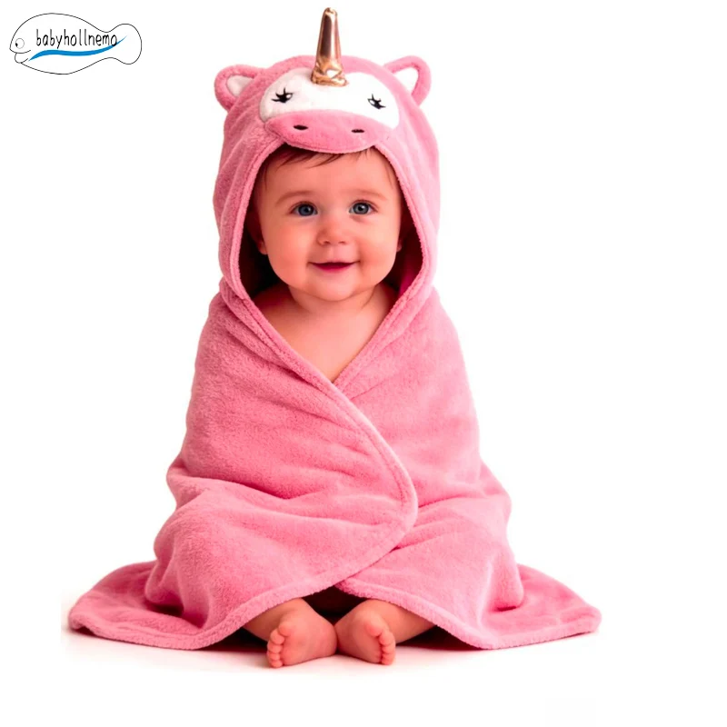 ソフトコーラルフリースベビーバスブランケット吸水速乾タオル家庭用バスルーム男の子女の子用