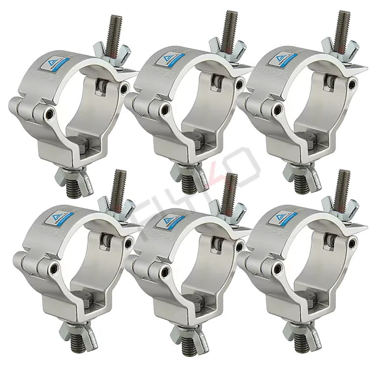 

6PC Aluminum Alloy Stage Lights Truss Clamp DJ Light Clamp Hanger Hook Bracket For LED Moving Head Beam Spot Clamps 48-51mm