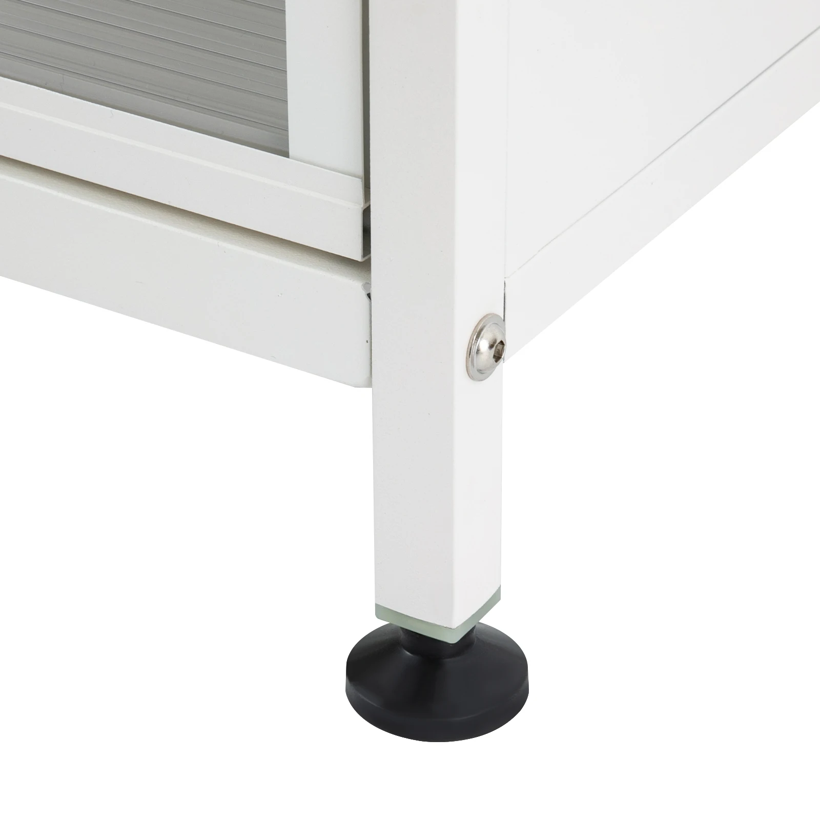 80cm 5-Story Kitchen Shelf Wear-Resistant Simple Installation with Dust-Proof Door Storage Cabinet for Living Rooms/Kitchens