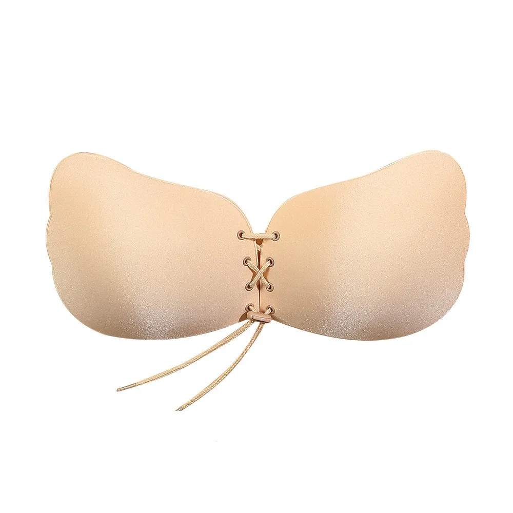 

Comfortable Seamless Adhesive Stick Bra Invisible Thin Push Up Bras Silicone Breast Patch for Daily, Wedding Dress