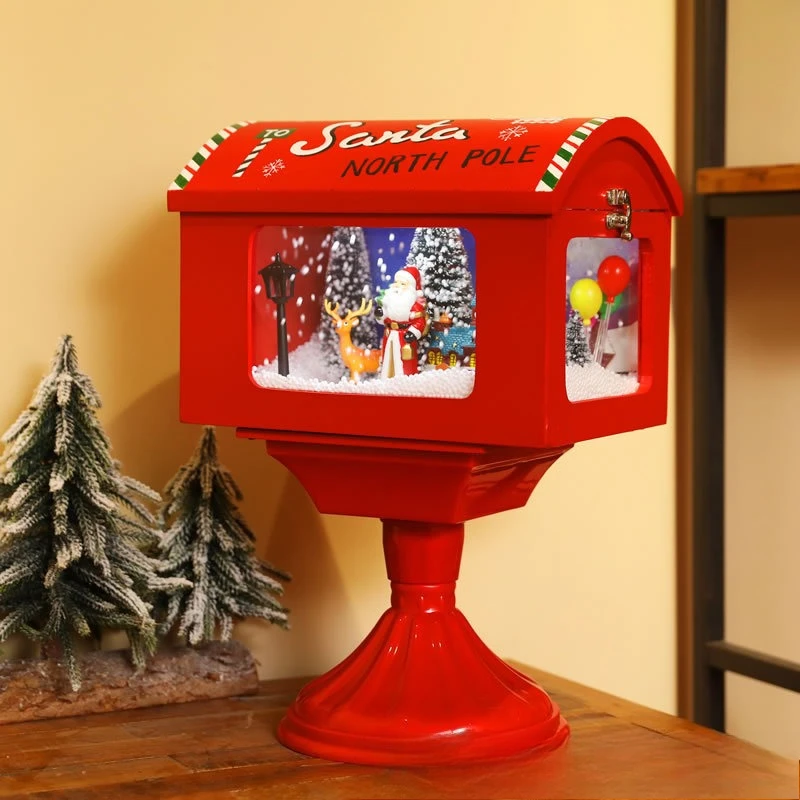 Christmas Decoration with Music and Rotating Falling Snow, Up Globe for Creating Holiday Atmosphere, Festive Gift