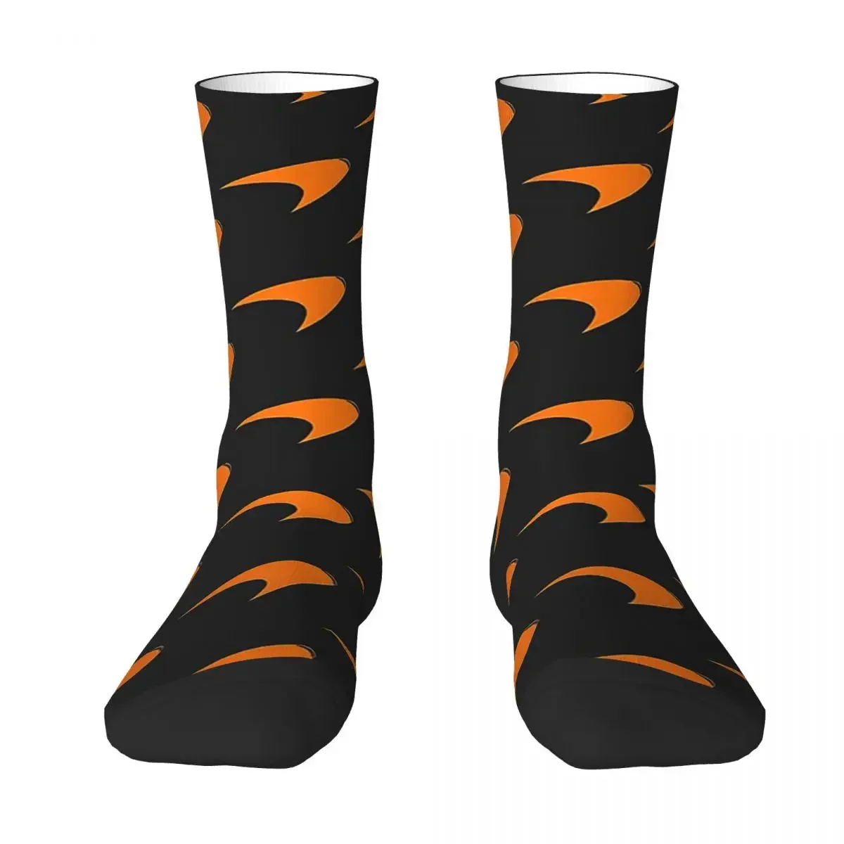 Calcetines con logotipo naranja Unisex, medias absorbentes de sudor, calcetines largos, accesorios para todas las estaciones, regalo de cumpleaños