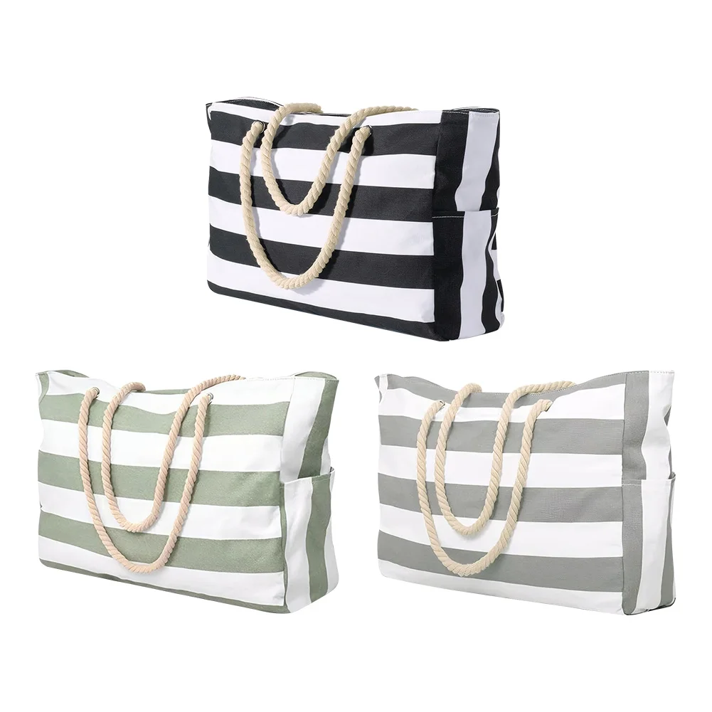 

Beach Tote Bag Large Swim Pool Bag Waterproof Sandproof Shoulder Bag with Zipper for Women