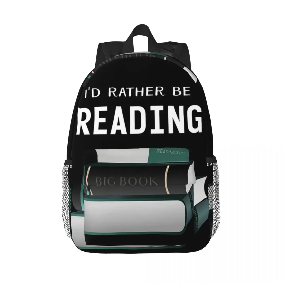 Id Rather Be Reading - Book Lovers Quote For A Book Worm Backpacks Boys Girls Bookbag Students School Bags Rucksack Shoulder Bag