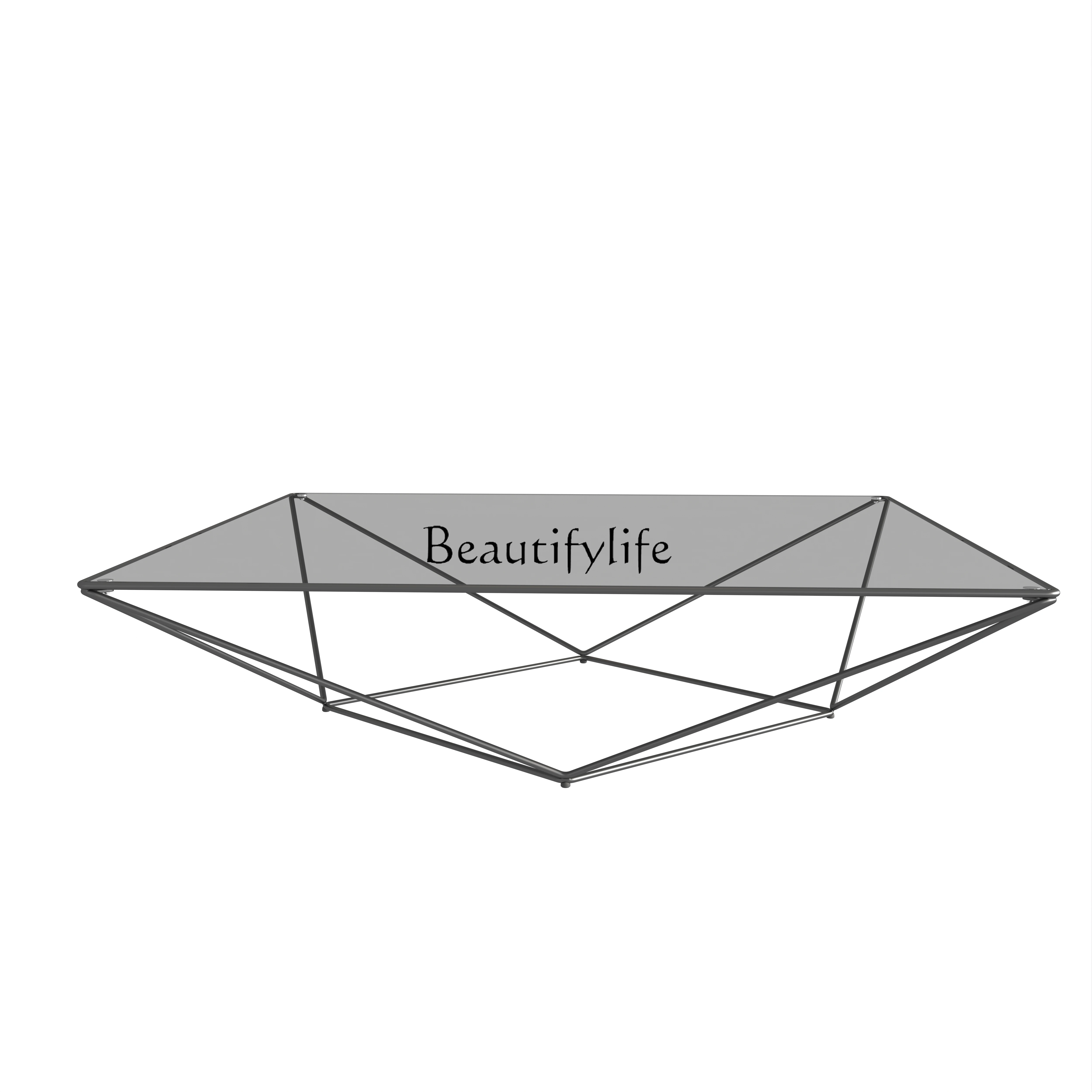 

Italian Minimalist Light Luxury Tempered Glass Coffee Table Small Apartment Home Use