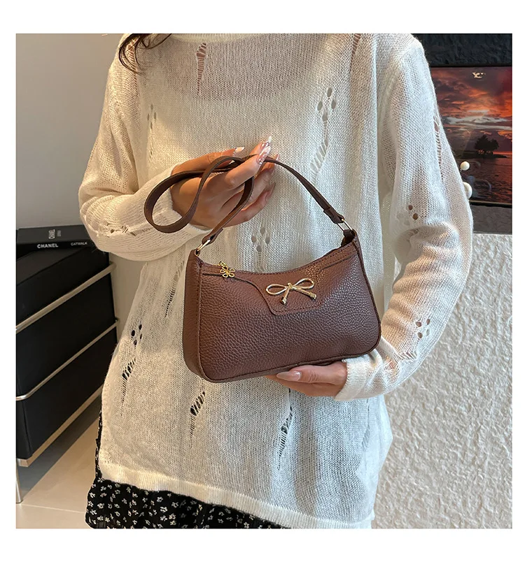 Neu eingetroffene Damen-Umhängetasche mit Schleifendesign, modische, individuelle Pendeltasche – Detail 8
