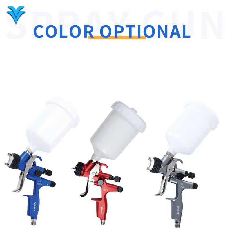 LS20 Pistol Semprot HVLP Profesional Nosel 1.3MM Pistol Cat Mobil Bodi Otomatis Pistol Semprot Udara Otomotif