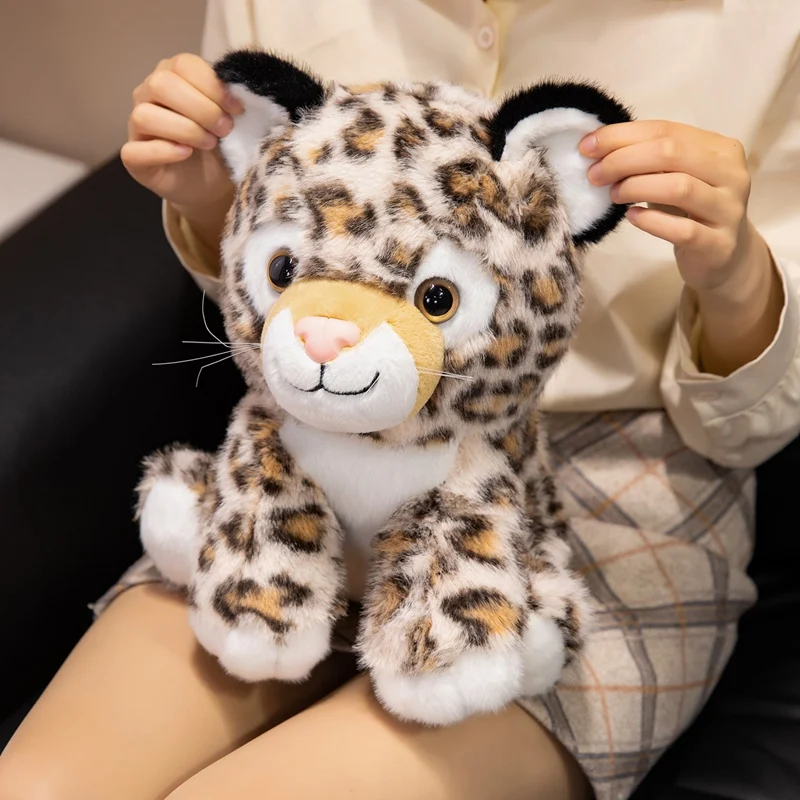 24/30CM Zittend Luipaard Knuffels Zacht Knuffeldier Pop Simulatie Kleine Luipaard Knuffel Speelgoed Leuke Cadeaus