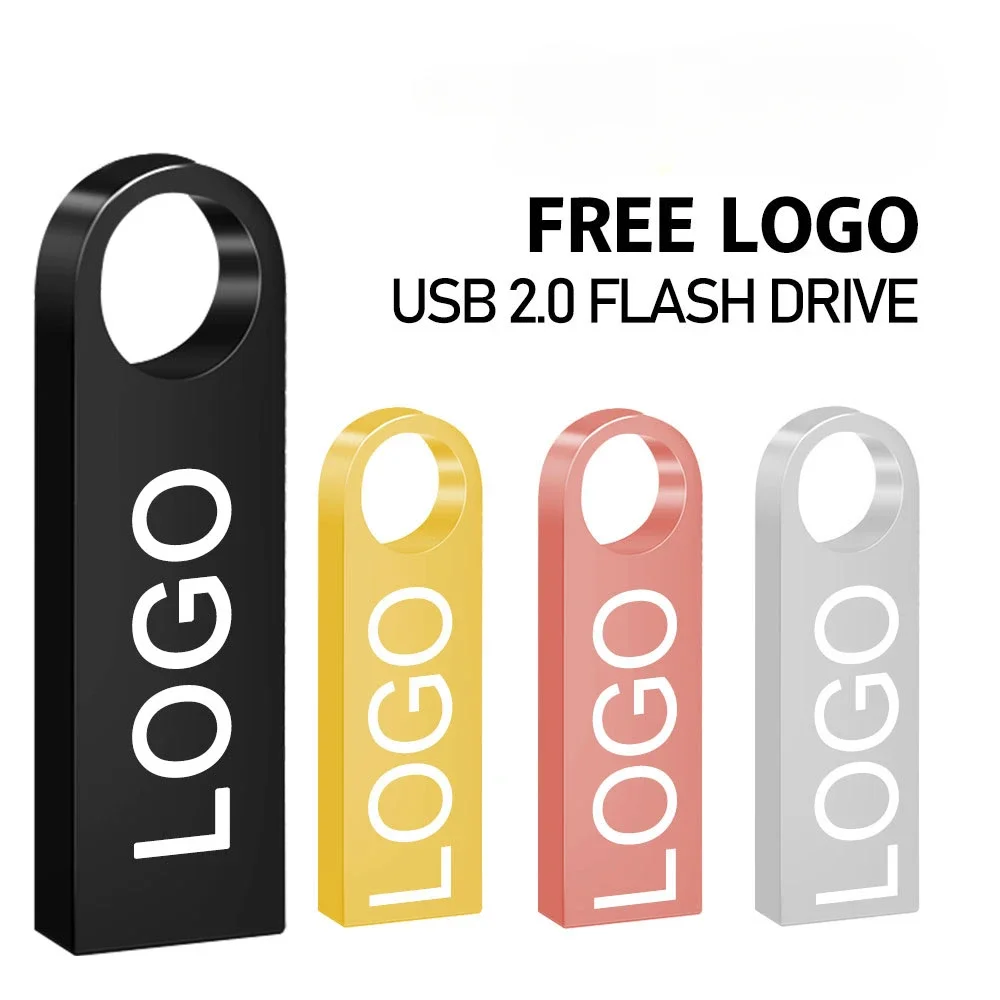 100pcs/lot Usb Flash Drive Gift Customized Mini Metal Pen drive 128gb 2gb 4gb 8gb 16gb 32gb 64gb usb Stick Engrave Logo Pendrive