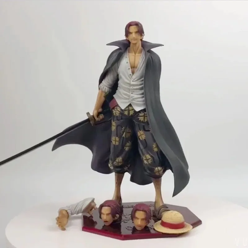 

Good PVC POP Deluxe Red Haired Pirates Shanks Action Figure Anime ONE PIECE 10th Anniversary Excellent Model Toy Collectibles