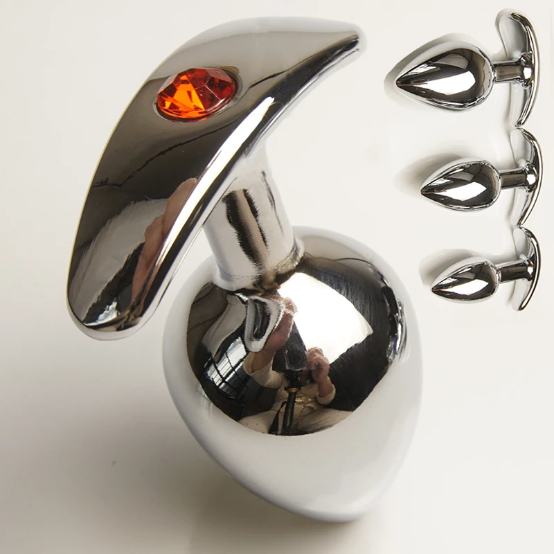 Jewel  Aluminium Jewelled Butt Plug,Anus But Anal Plugs Sex Toys Trainer,Analplug Buttplug Butplug With Crystal Hook Base