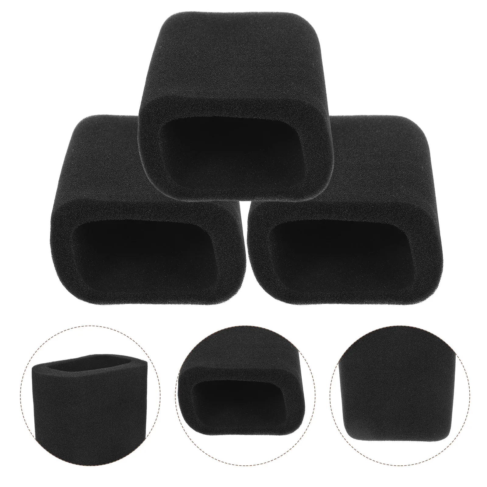 

3Pcs Microphone Windscreen Cover Sponge Mic Protector Reduces Noise for Square Condenser Mics Stage Accessory Durable