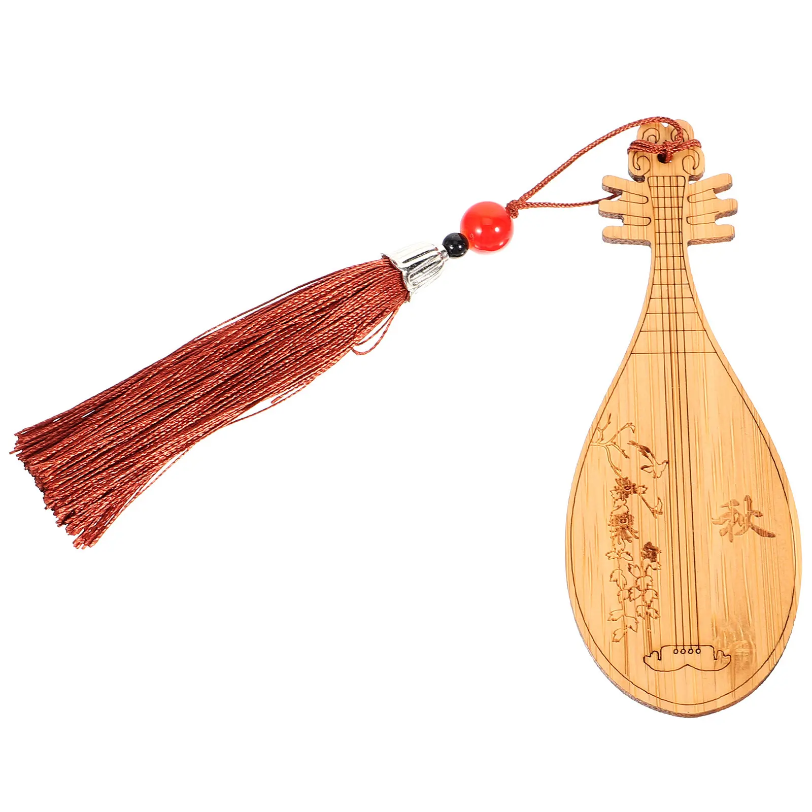 Creative Pipa Page Mark Wooden Bookmark Unique Musical Instrument Bookmarks Gift for Bookworms Reading Enthusiasts Exquisite