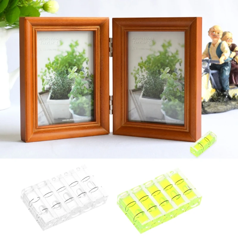 Mini Level-Mini Bubble Spirit Level Small Square Measuring Instruments Small Levels Layout Tools for Picture Hanging