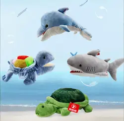 plush hand puppet dolphin Tortoise for Baby Kids Learning Story Plush Puppet Toy Birthday Party Gift