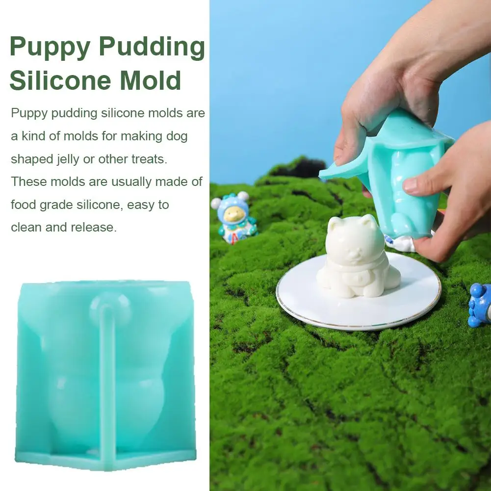 Leuke En Goed Gedragen Puppy Melk Jelly Pudding Siliconen Mal Dessert Ornamenten Pinch Gereedschap Franse Cartoon Mousse Chocolade C3H7