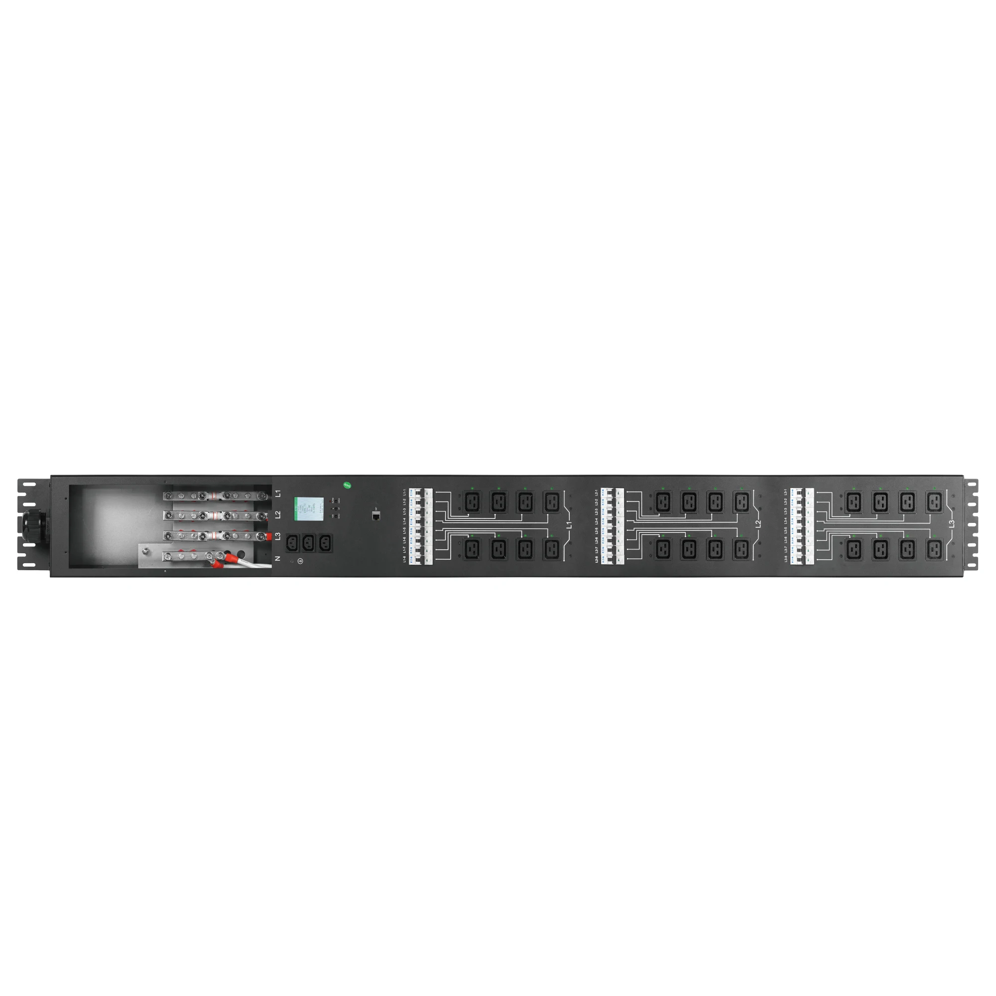 ETL Approval PDU 3 Phase Pdu 24way C19 100KW 240V/415V 160A High Power Pdu Rack IP Network Administration Power Strip