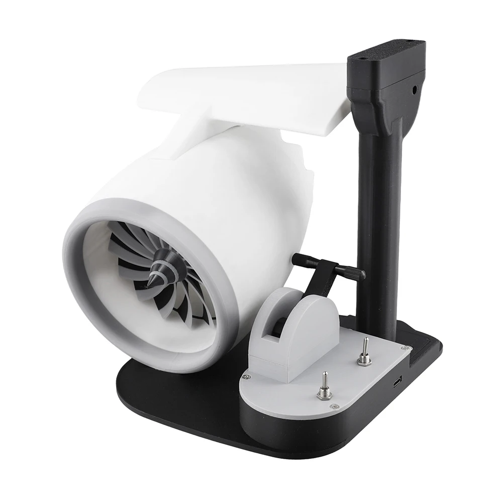 Desktop USB Turbo Jet Fan Engine Fan Portable Jet Engine Humidifier Blue USB Jet Fan Desktop Turbofan Engine Model Kit