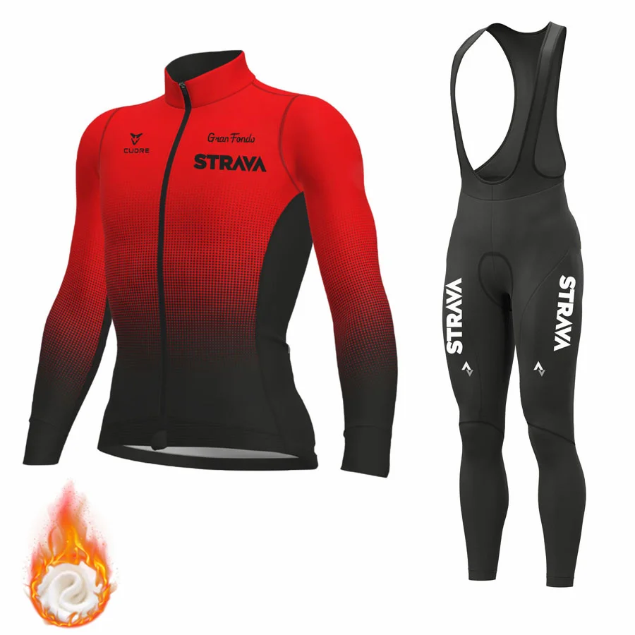 

STRAVA Men's Cycling Suit for Men Long Men´s Cycling Shorts Mountain Bikes Cycle Jersey Sets Mtb Clothing Man Bib Bicycles