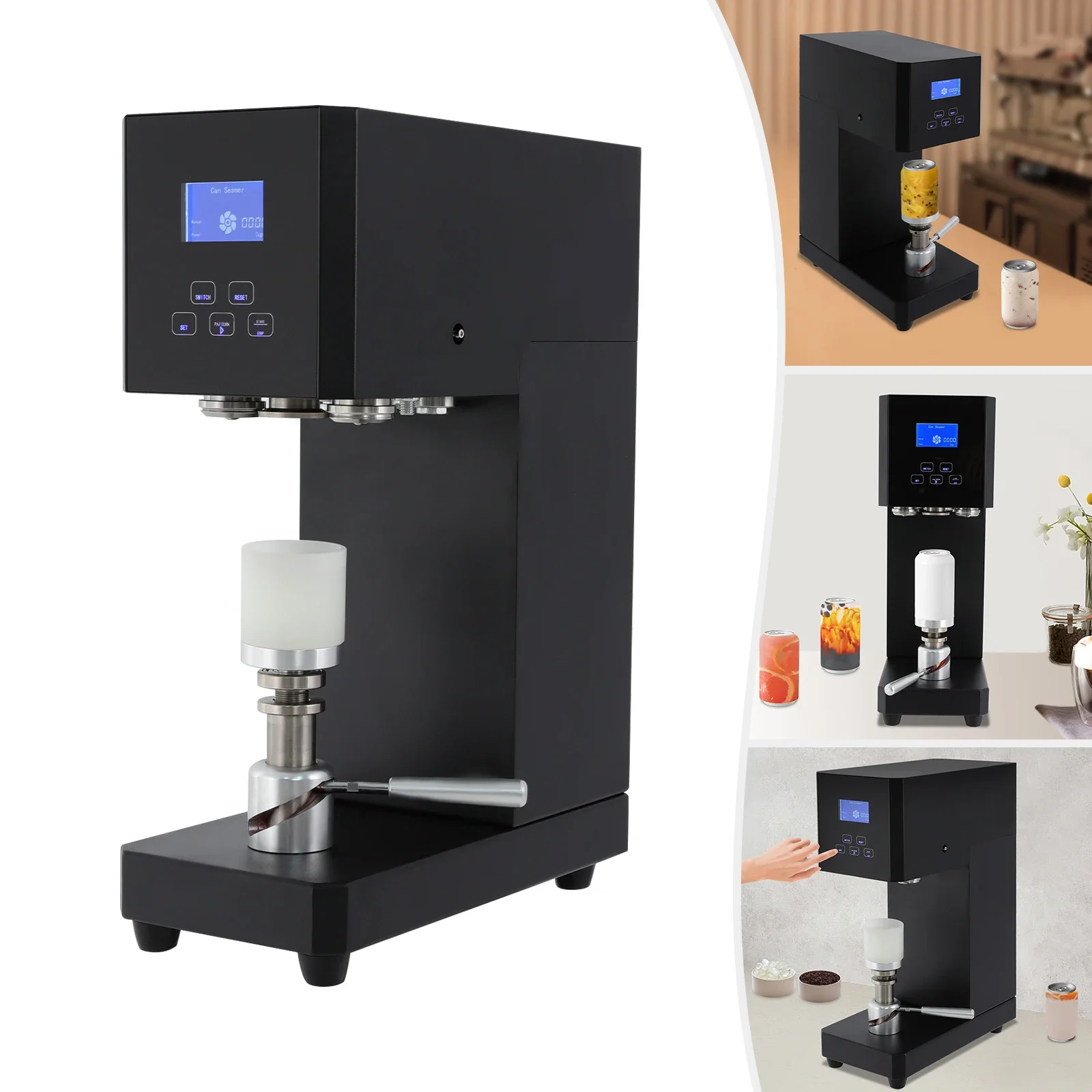 

Автоматическая машина для запечатывания банок, электрический упаковщик чашек со светодиодным дисплеем, интеллектуальная панель для кафе, баров, магазинов напитков